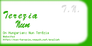 terezia nun business card